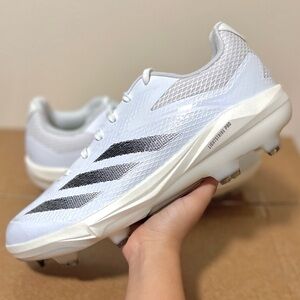 Adidas Adizero Electric TPU Men's Size 12 White Black Baseball Cleats IF8491 New